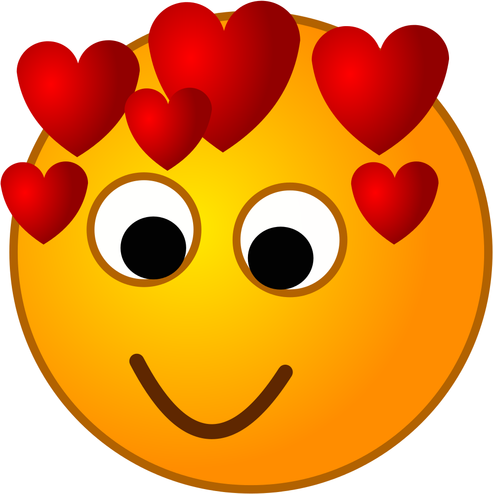 File - Smirc-love - Svg - Amor Imagen De Un Emoji Feliz (1024x1024), Png Download