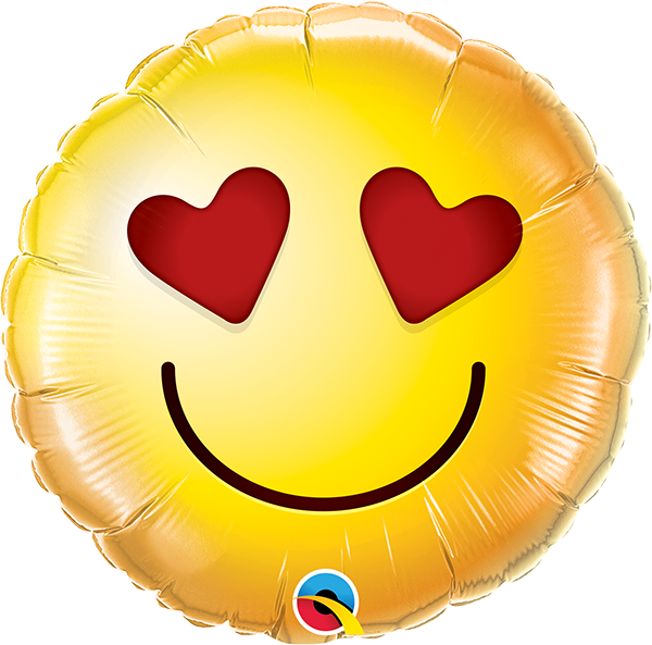 Qualatex Foil 9" Smiley Love - Pug Balloon (600x593), Png Download