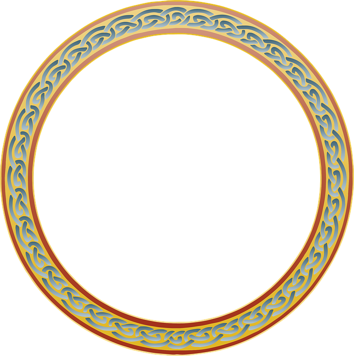 Border, Ring, Celtic Knot Work, Frame, Design, Circle - Celtic Knot In Circle (715x720), Png Download