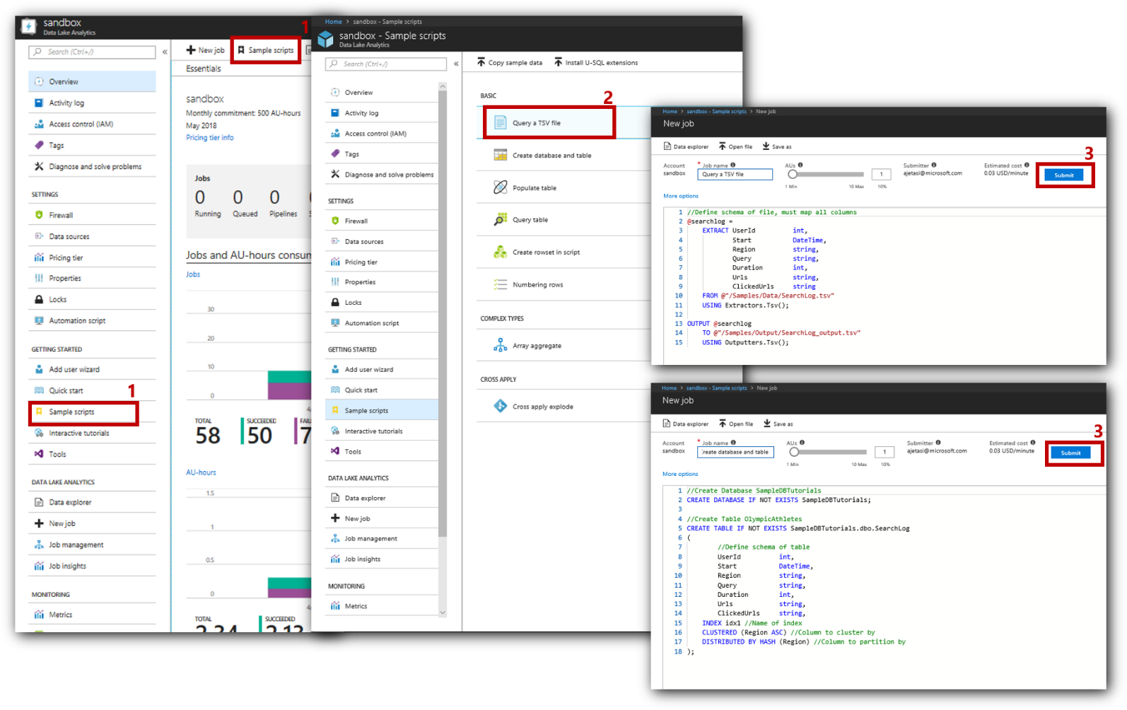Download Run Some Of The U-sql Samples In The Azure Portal - Computer ...