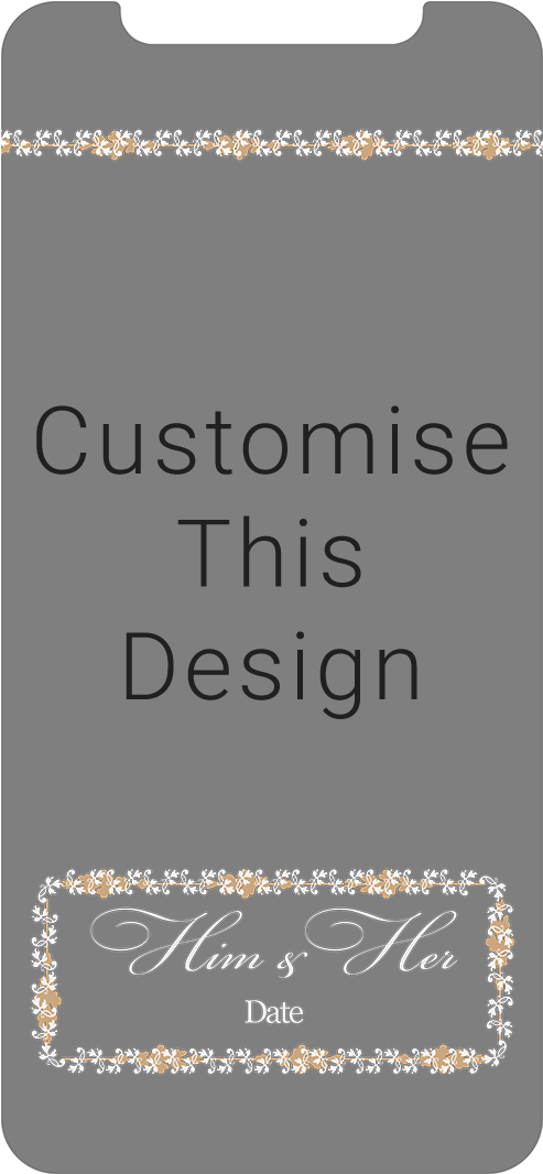 Floral Border Custom Wedding Filter - Iphone (1080x1080), Png Download