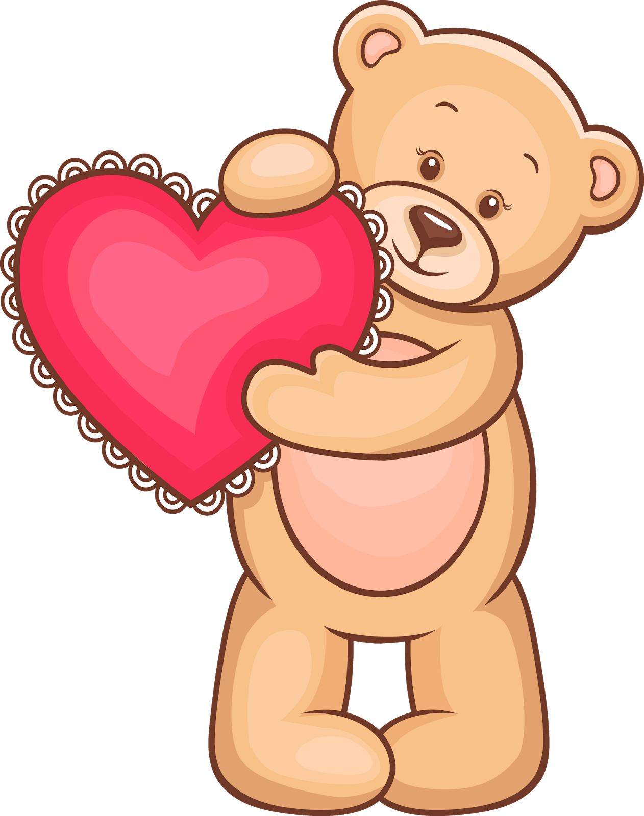 Download Teddy Bear Clip Art - Osos Animados Con Corazones PNG Image with  No Background 