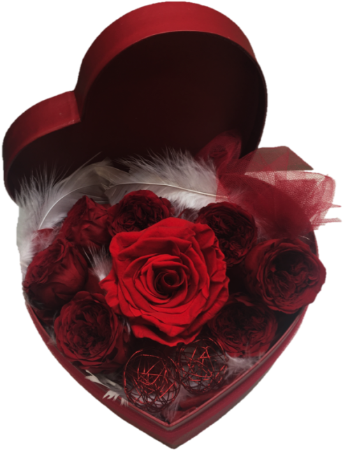 Preserved Rose Box - Garden Roses (600x674), Png Download