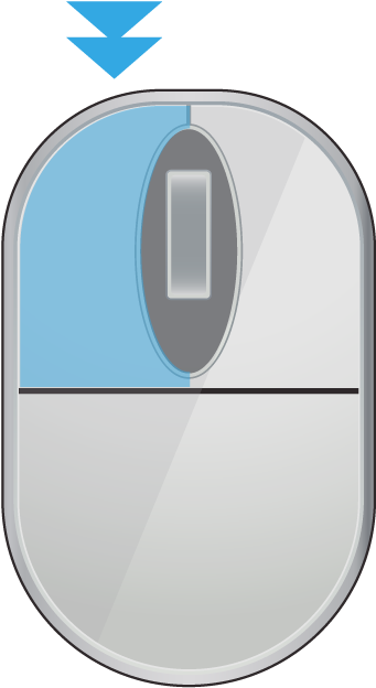 A Computer Mouse Showing A Double Click - Mouse (1100x800), Png Download