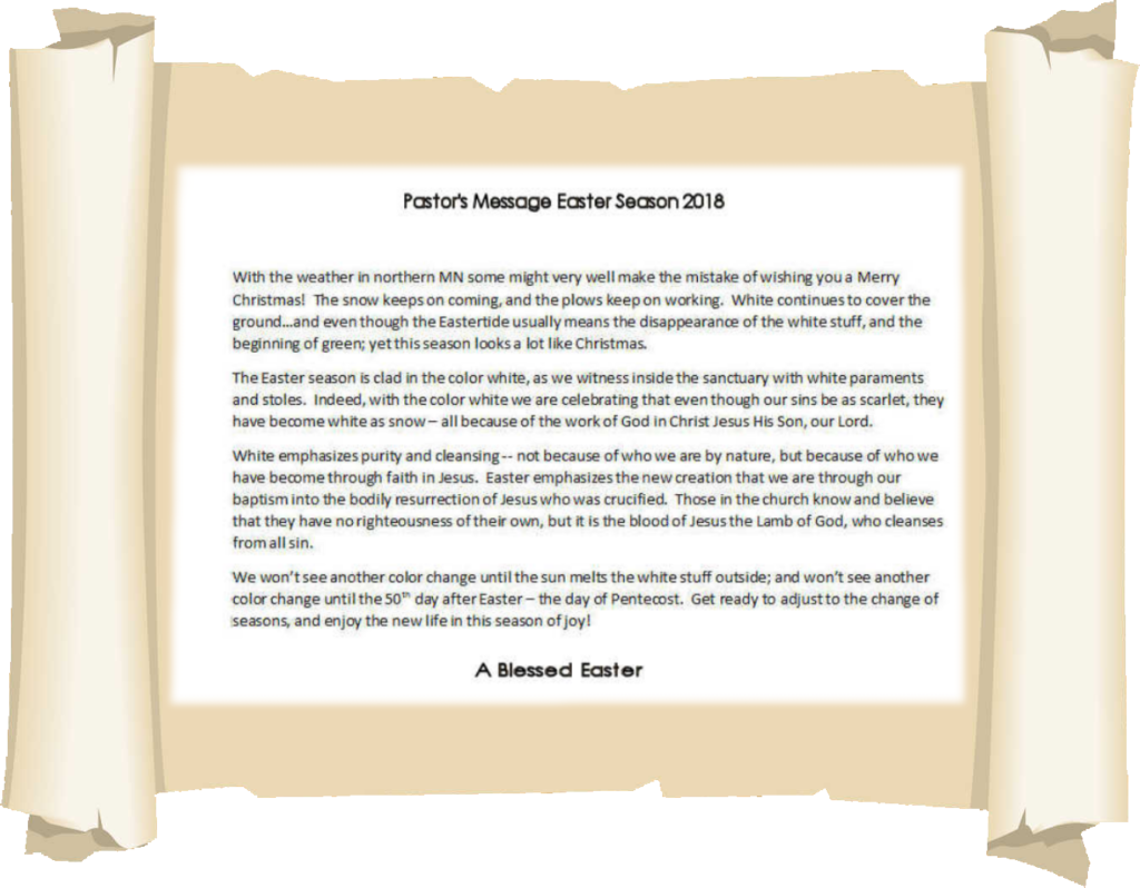 Easter-messagescroll - - Document (1024x798), Png Download