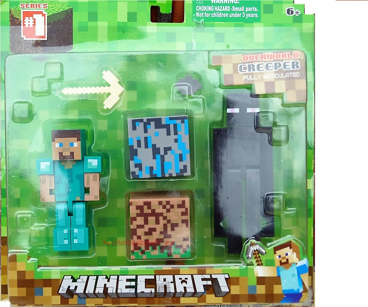 Steve I Enderman Figurki Minecraft - Interlocking Block (1520x1011), Png Download