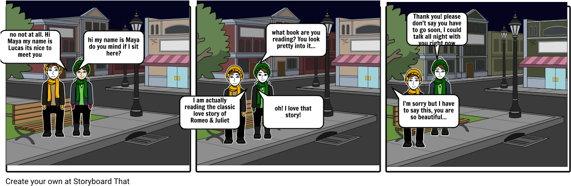 Maya And Lucas - Cartoon (1164x385), Png Download