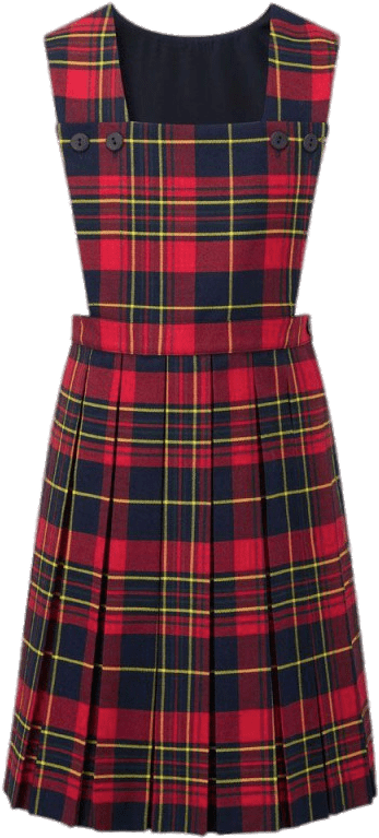 Red Tartan Pinafore - Red Tartan School Uniform (800x800), Png Download