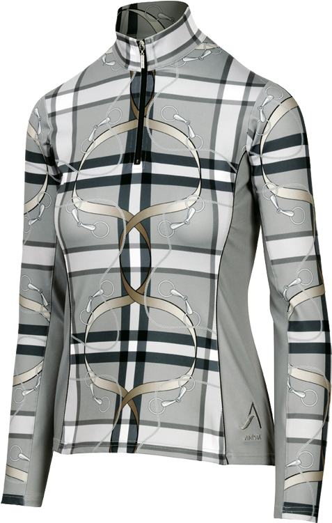 Arista Plaid & Leathers Quarter Zip In Gray - Pocket (750x750), Png Download