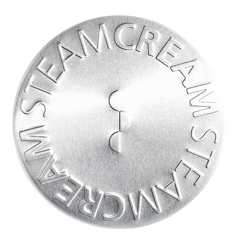 Steamcreamtin-love2 - Steam Cream Silver (813x826), Png Download