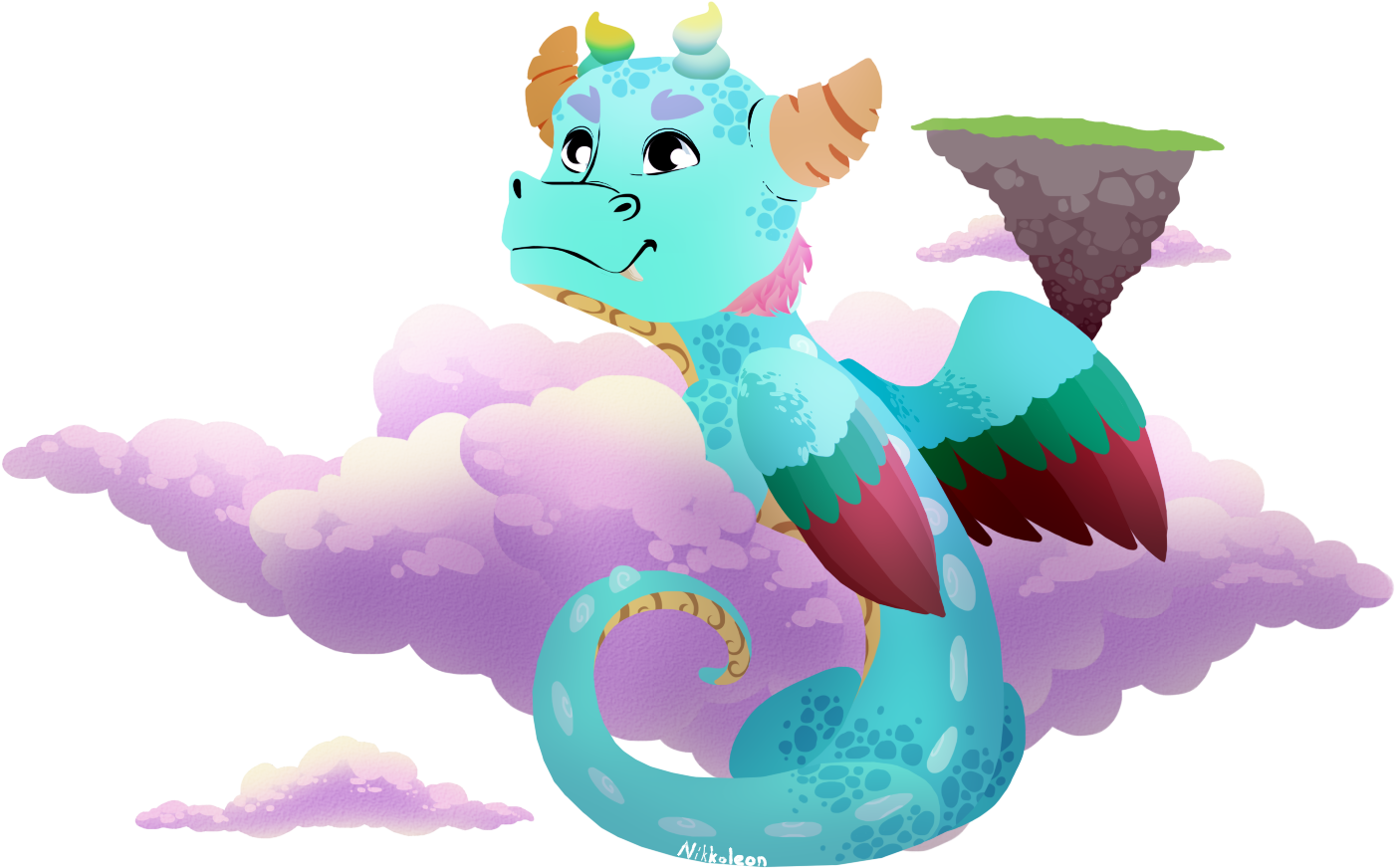Baby Dragon Zikomo - Illustration (1585x1030), Png Download