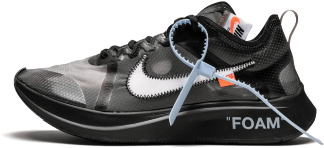 Nike X Off White Zoom Fly Sp Black - Off White X Nike Shoes (800x480), Png Download