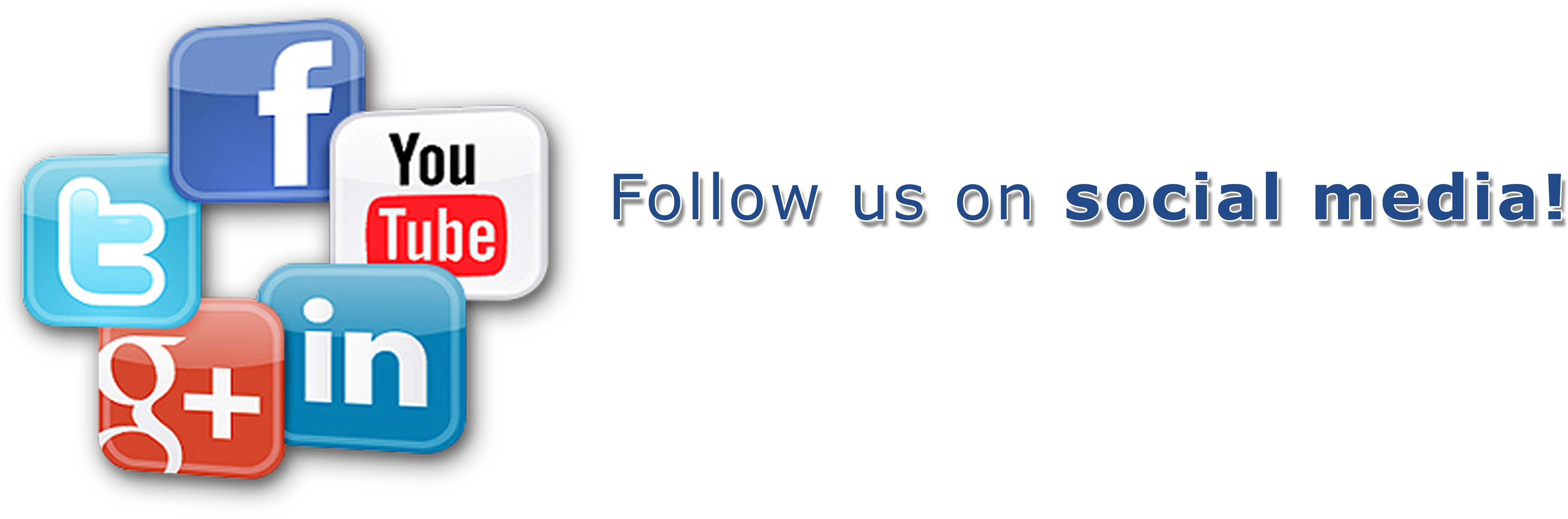 Follow Us - Youtube (4755x1678), Png Download