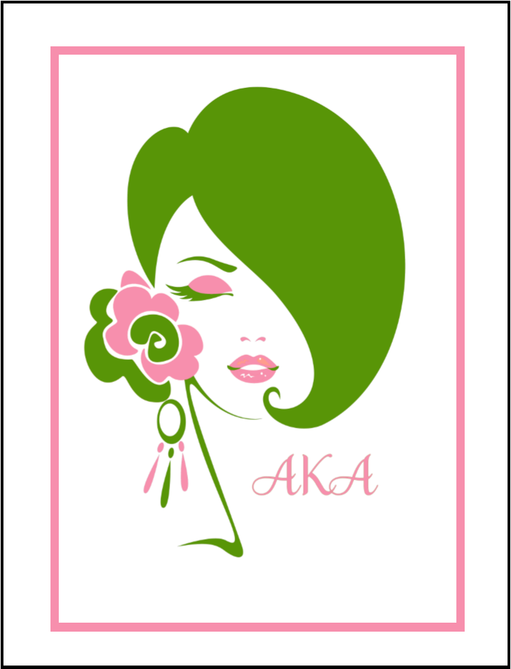 Ivy Clipart Alpha Kappa Alpha - Transparent Aka Sorority (739x967), Png Download