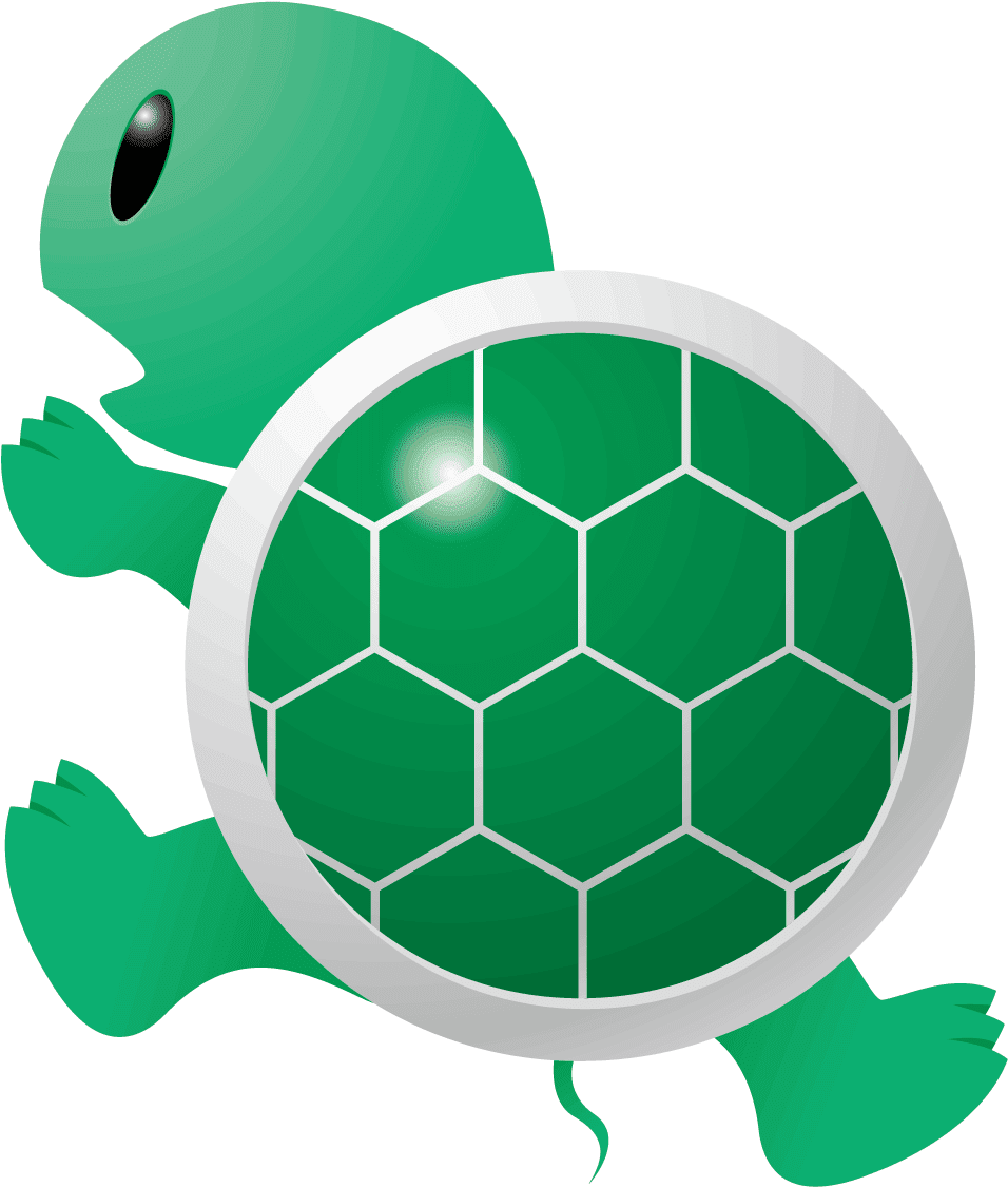 Cute Cartoon Painted Green Turtle - Turtle In Arabic (1166x1146), Png Download