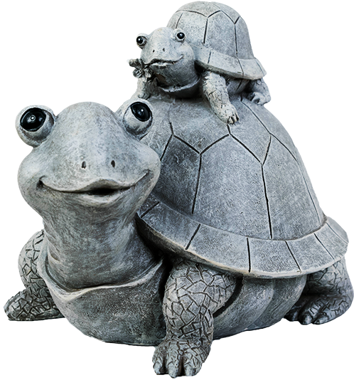 Mama And Baby Turtle - Tortoise (543x717), Png Download