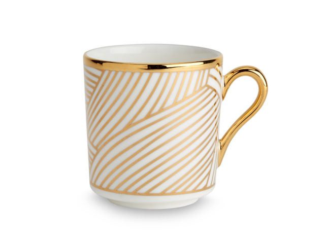 Espresso Cup Gold Dhow - Coffee Cup (640x640), Png Download