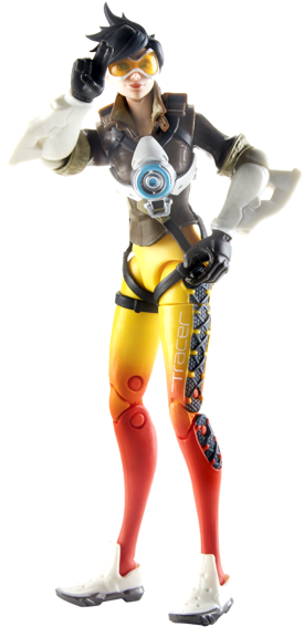 Tracer 6" Ultimates Series Collectible Action Figure - Overwatch Action Figures Hasbro (600x600), Png Download