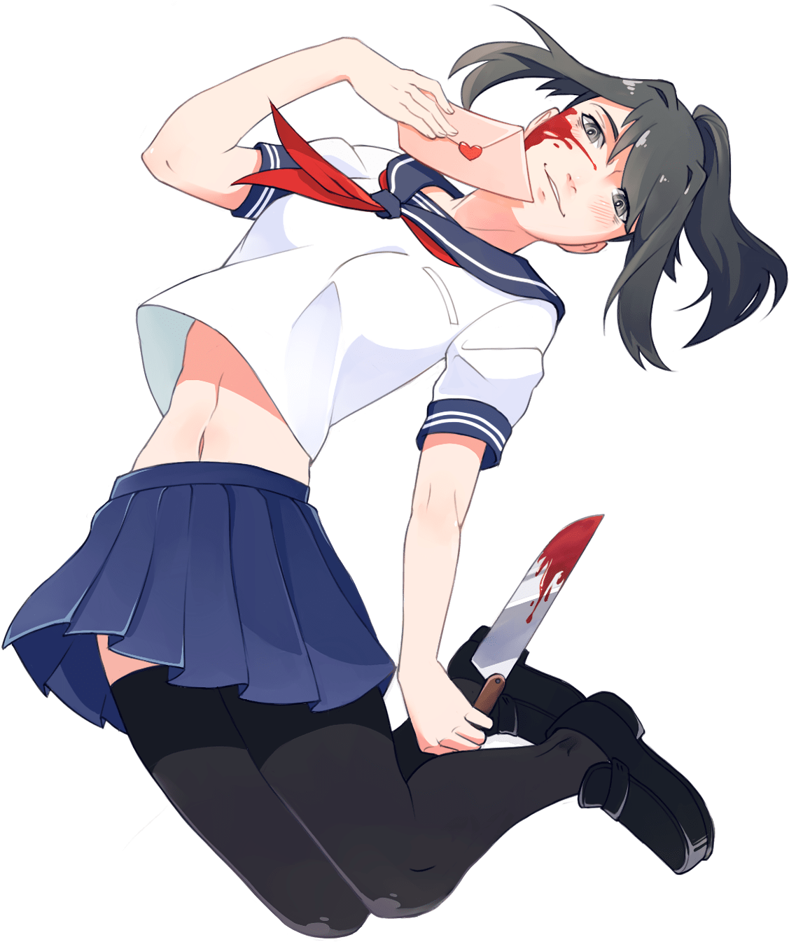 Yandere Simulator Development Blog - Yandere Simulator Mejores Fanart (1206x1379), Png Download