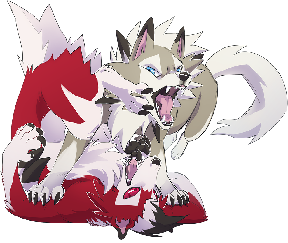 “b00f And D00f ” - Lycanroc Yaoi (1088x950), Png Download