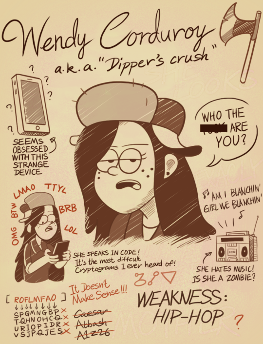 Mostly Harmless - Gravity Falls Journal 3 Wendy (540x705), Png Download