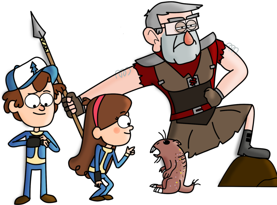 Gravity Falls,фэндомы,gf Персонажи,gf Арт,gf Art,dipper - Fallout Gravity Falls Crossover (900x667), Png Download