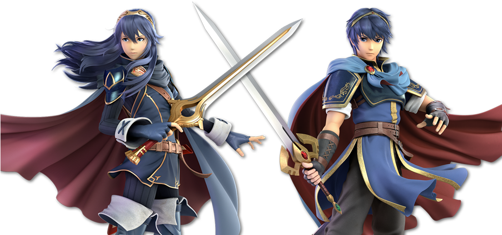 Lucina And Marth - Super Smash Bros Ultimate Characters Marth (1026x513), Png Download