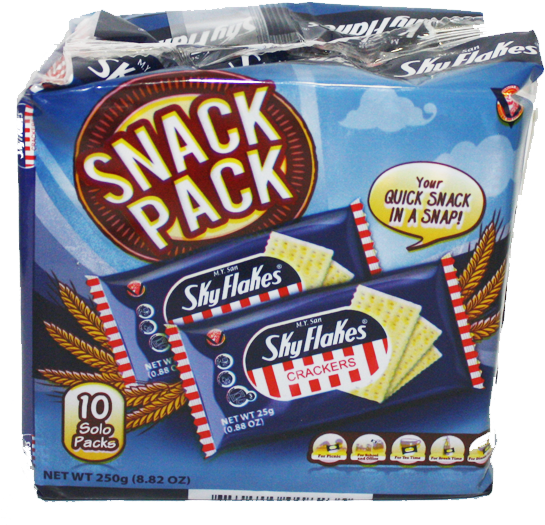 Sky Flakes Crackers - My San Skyflakes Garlic Snack Pack (700x700), Png Download