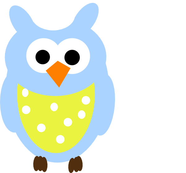 Blue Owl Png - Cartoon (600x557), Png Download