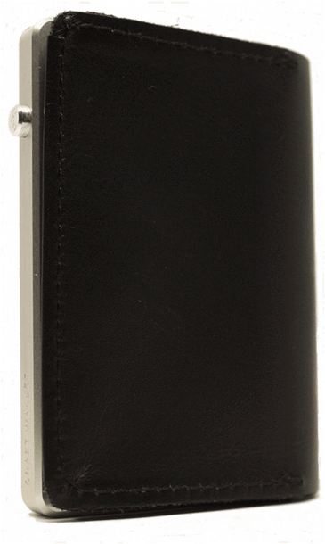 Craft Wallet Black Silver Leather - Leather (700x697), Png Download