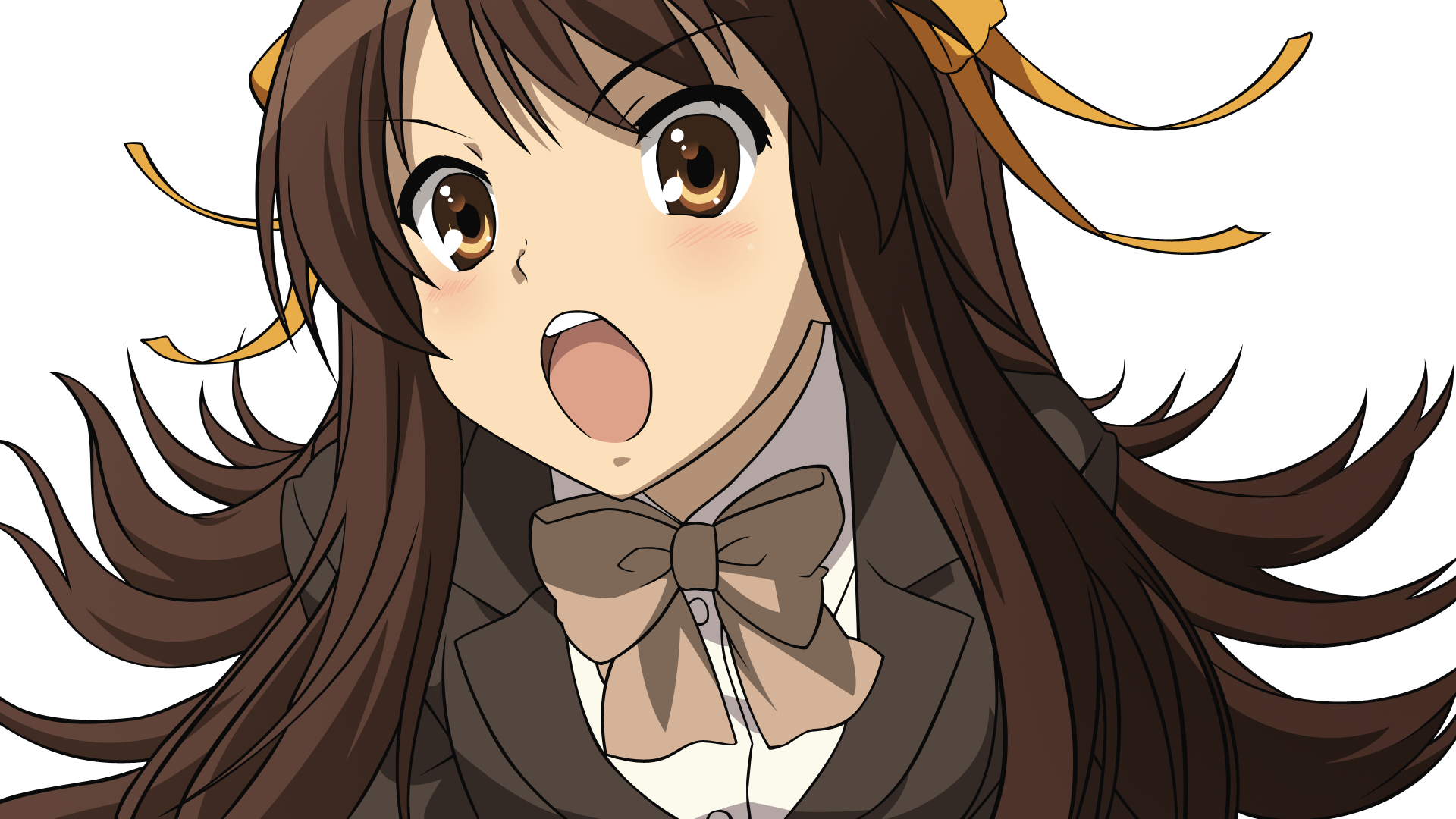 Amazing The Melancholy Of Haruhi Pics - Haruhi Suzumiya Art Transparent (1920x1080), Png Download