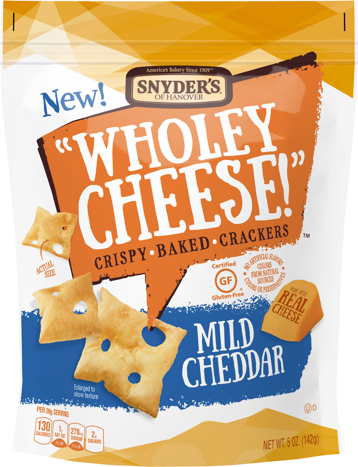 Gluten Free Baked Cheese Crackers, Mild Cheddar, 5 - Graham Cracker (2000x2000), Png Download