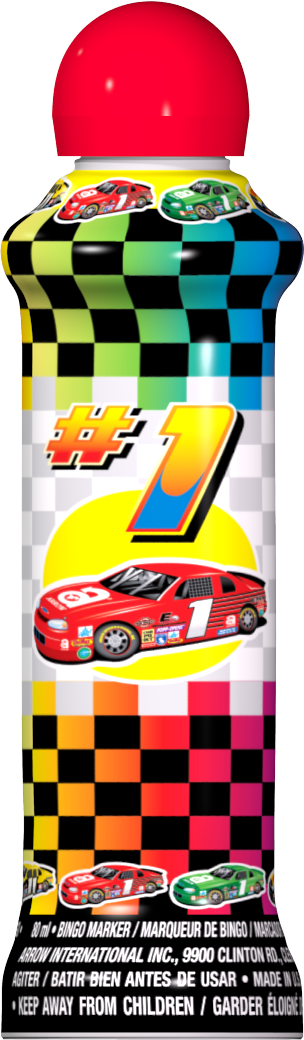 Race Car Bingo Ink - Group A (304x1040), Png Download
