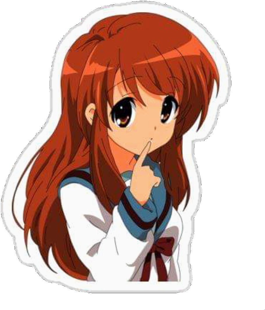 Anime Sticker - Mikuru Asahina Tshirt (1024x1122), Png Download