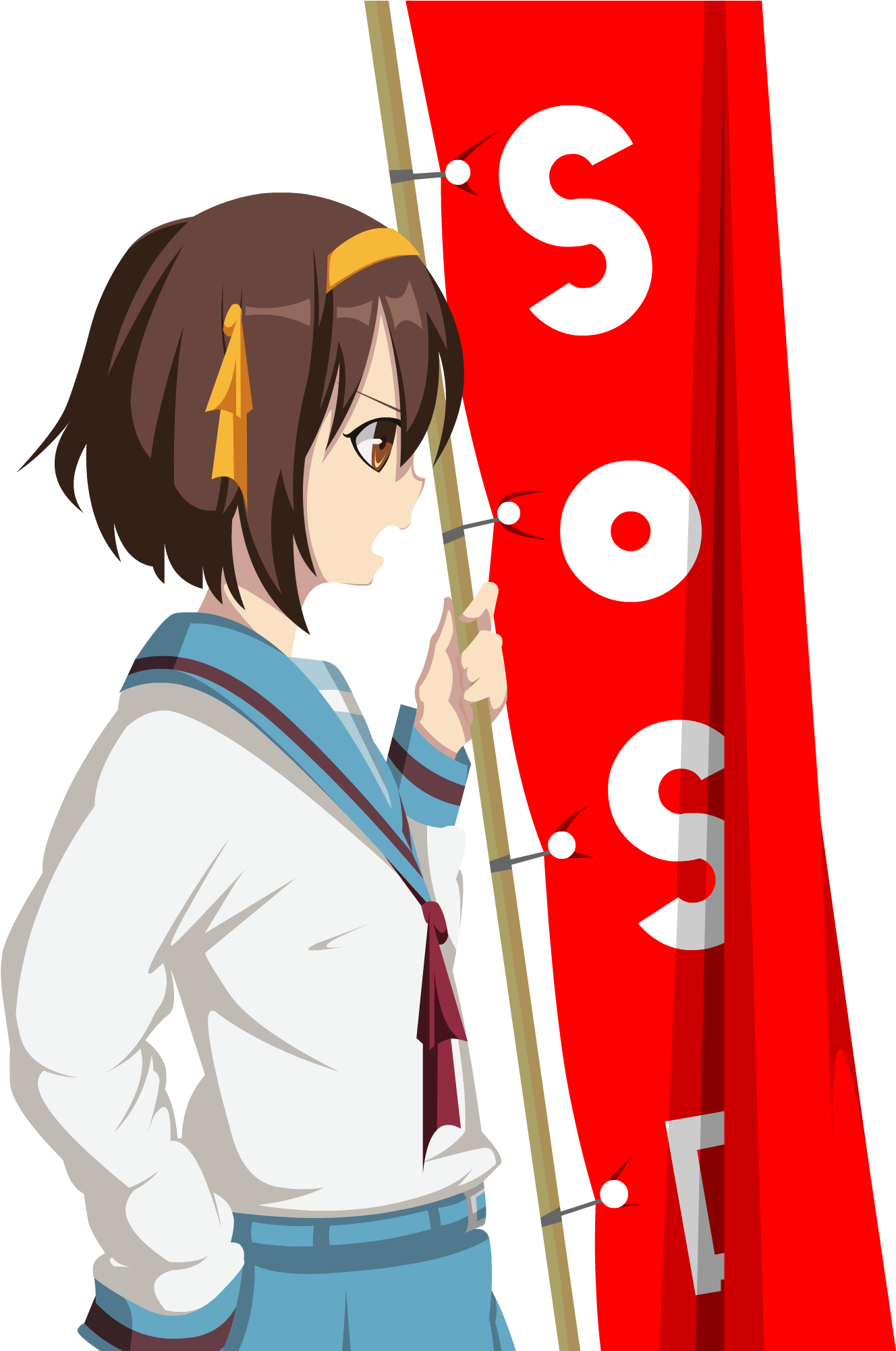 Haruhi - Cartoon (1500x2000), Png Download