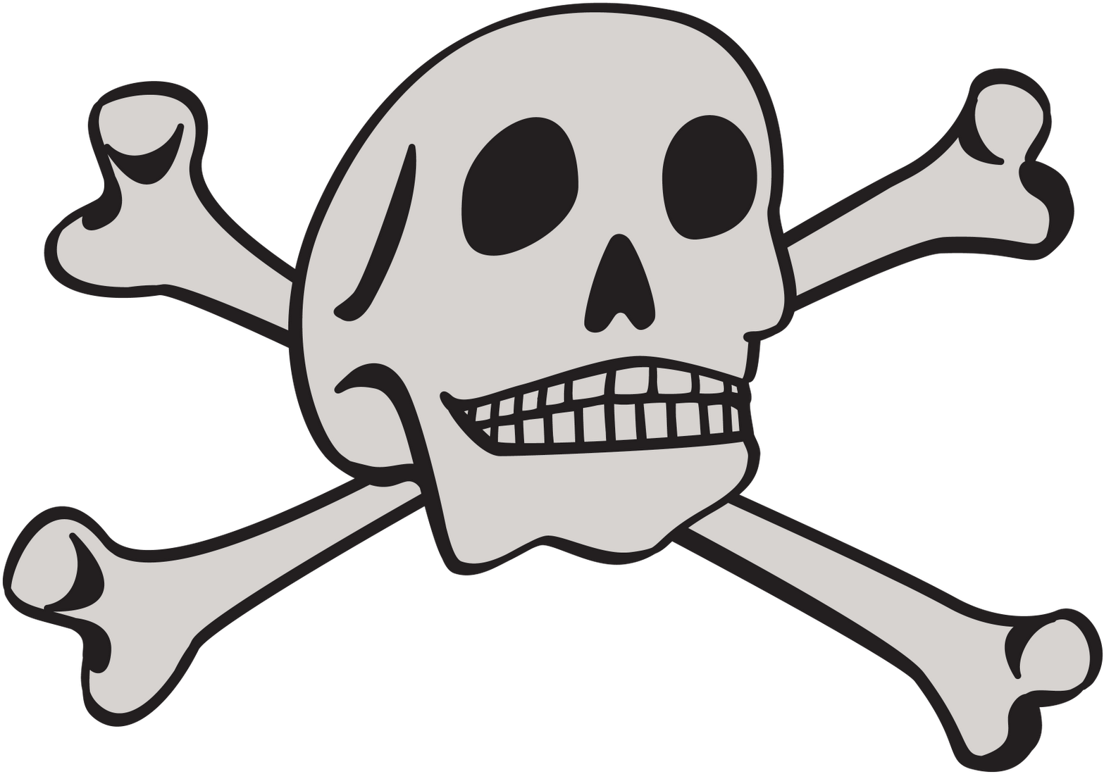 Symbol Skull And Crossbones Danger Royalty Free Clip (1600x1154), Png Download