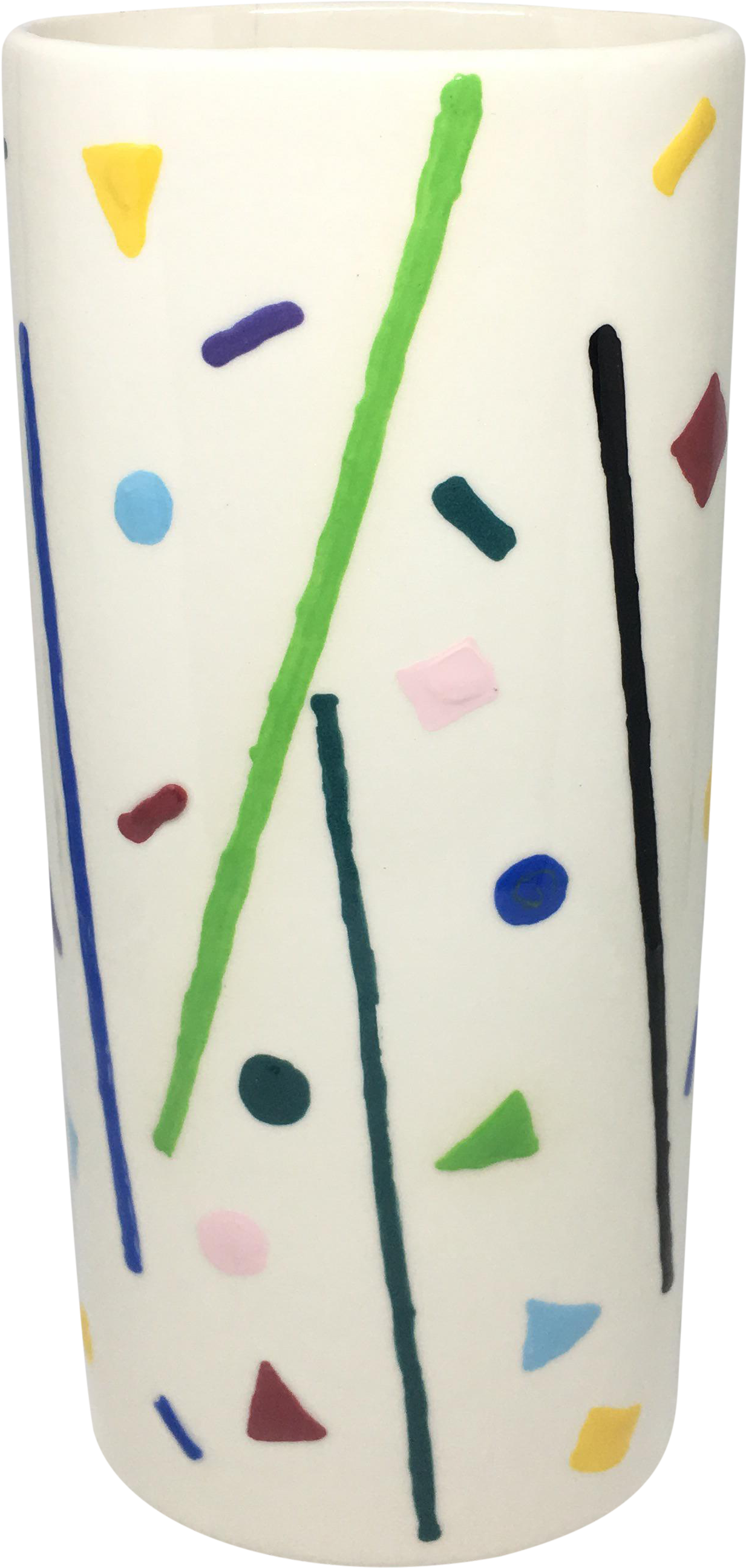 Post Modern Memphis Style Ceramic Vase On Chairish - Vase (1369x2877), Png Download
