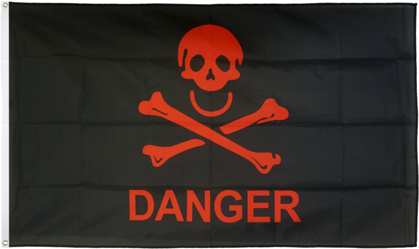 Danger Flag (1500x997), Png Download