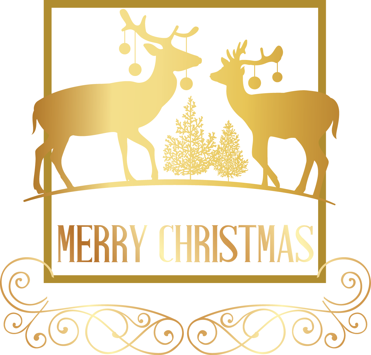 Golden Wishes Is A Downloadable Machine Embroidery - Elk (1207x1154), Png Download