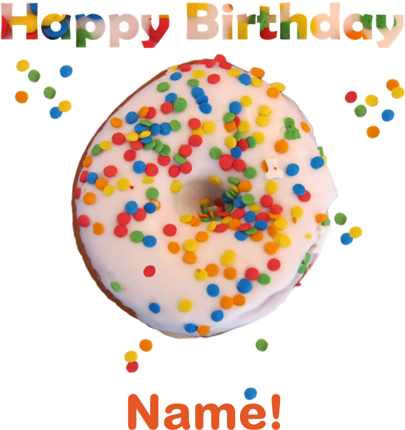 Custom Birthday Donut Doughnut T - Circle (700x700), Png Download