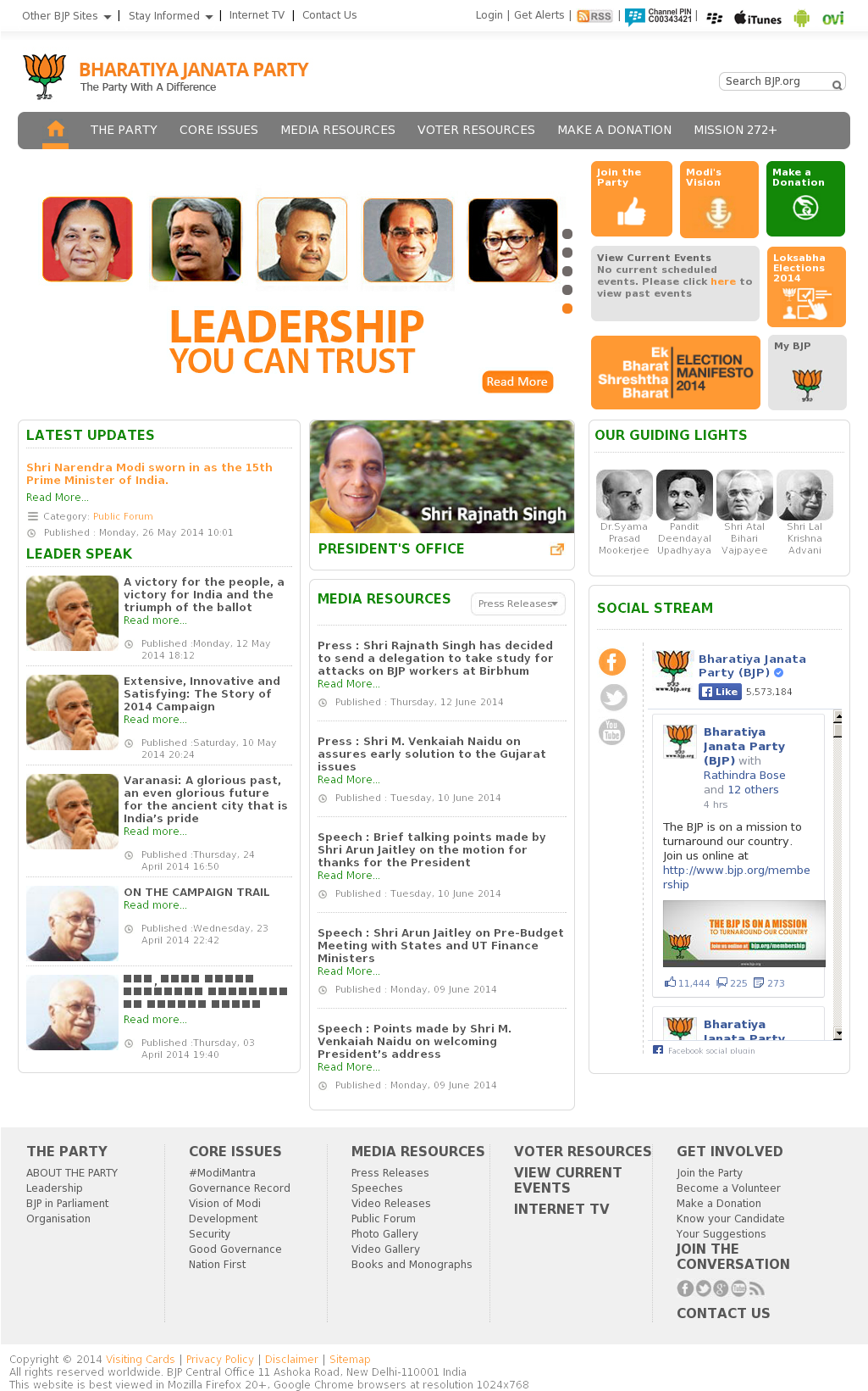 Bharatiya Janata Party Competitors, Revenue And Employees - Indian Political Party Website (1024x1663), Png Download