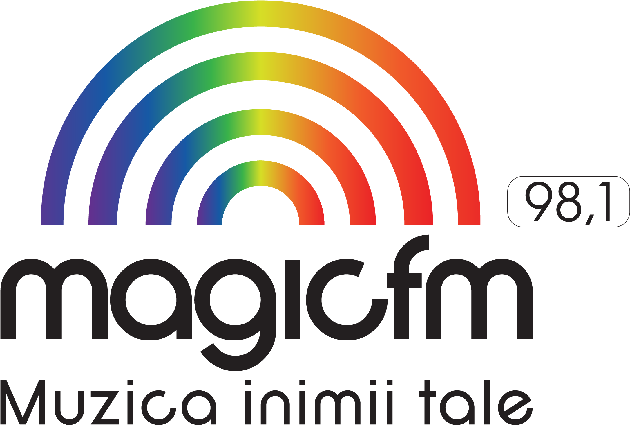 Logo Magic Fm Botosani Scris Negru 01 - Graphic Design (2388x1663), Png Download