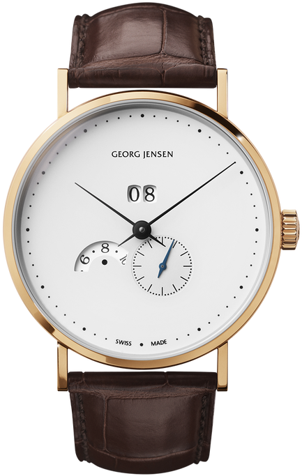 41 Mm, Grande Date Annual Calendar, Automatic, White - Men Cartier Rose Gold Watch (800x800), Png Download