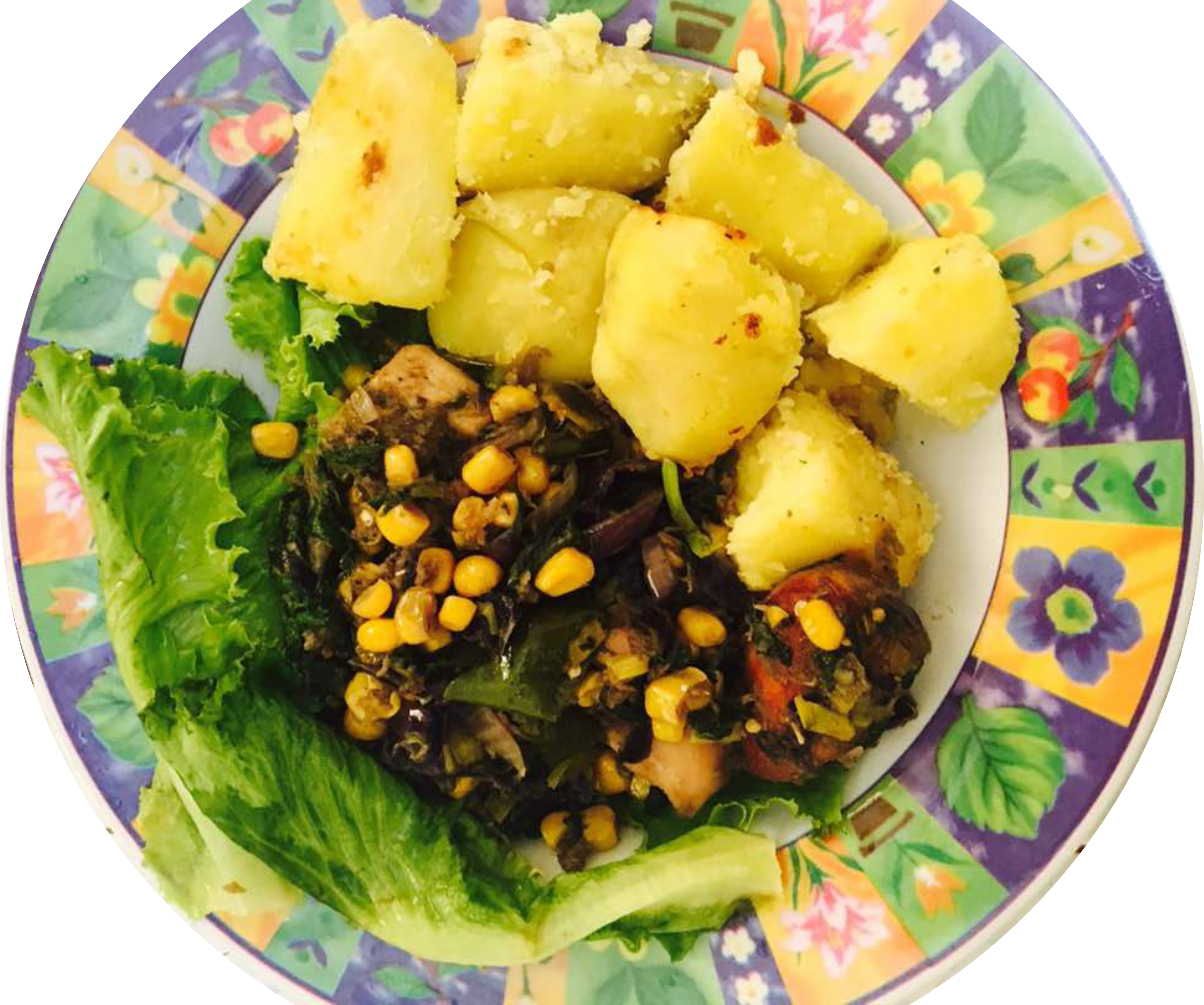 Yam With Sauce (2950x2462), Png Download