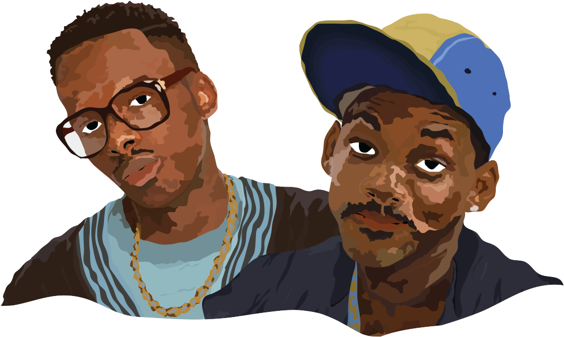 Dj Jazzy Jeff & The Fresh Prince Deepmatter's Favourite - Illustration (1280x946), Png Download