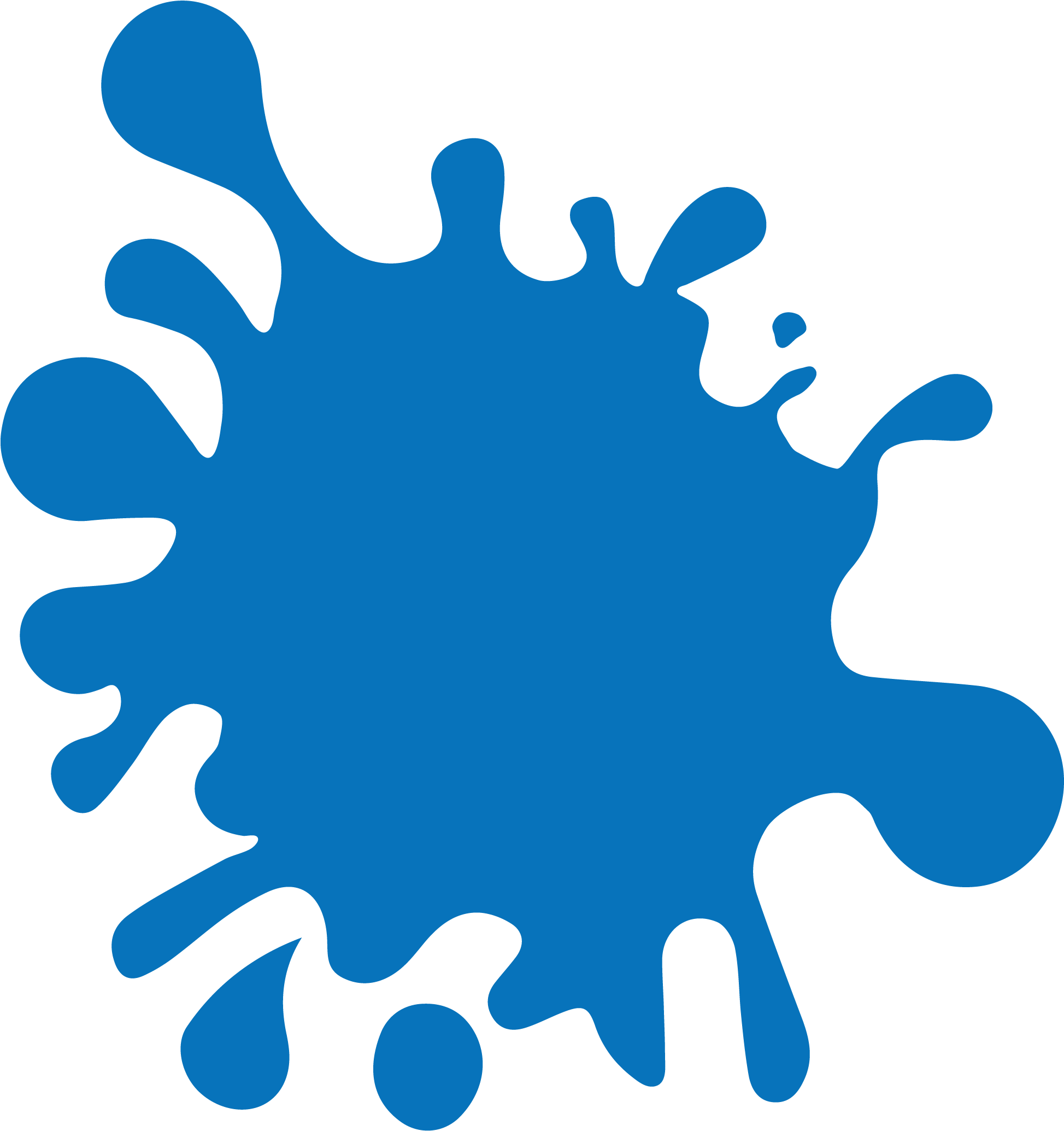 Blue Splatter E1523959857500 - Illustration (3534x2816), Png Download
