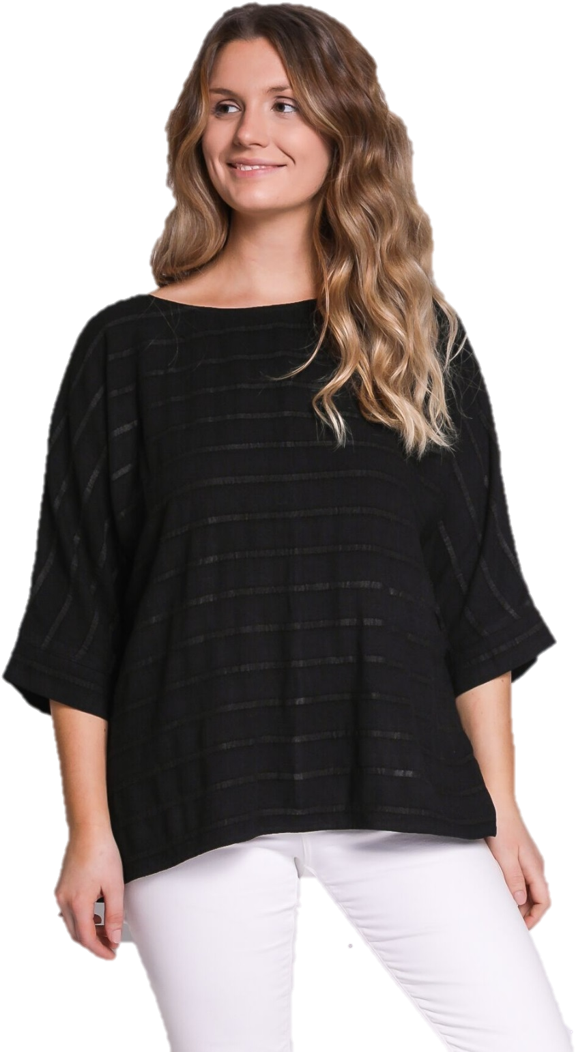 Venice Linen Stripe Top - Photo Shoot (750x1125), Png Download