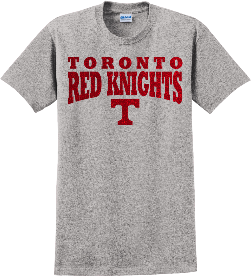 Toronto Red Knights Tshirt Gray Glitter 001 - T-shirt (1000x1000), Png Download