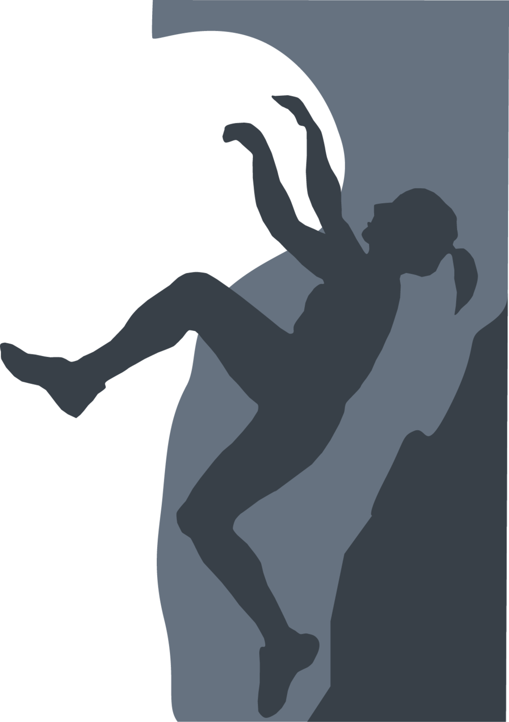 Rock-climb - Silhouette (1000x1418), Png Download