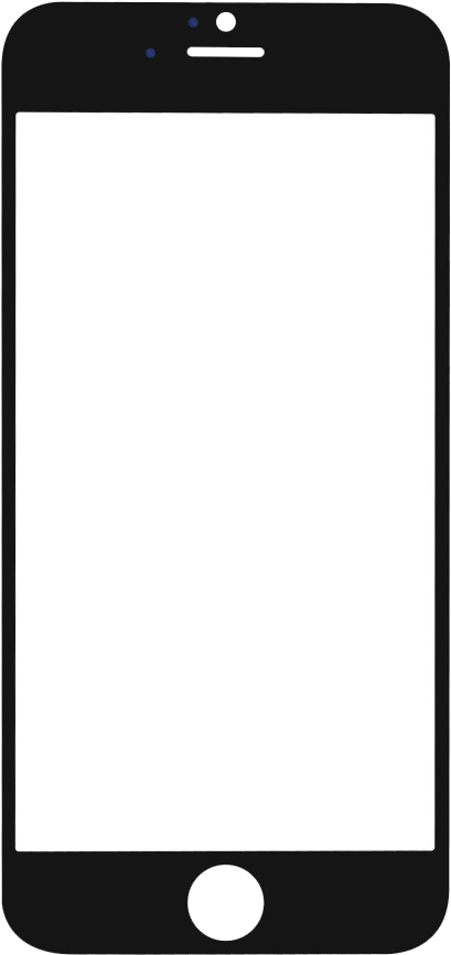 Iphone 6 Black Glass Lens Screen - Blue Iphone 6s Screen Replacement (1200x1200), Png Download